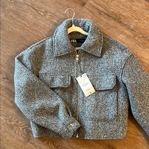 Zara Gray Wool Jacket